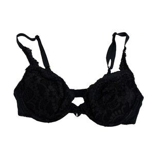 Victorias Secret Womens 34C Bra Black Lace Underwire Lingerie Adjustable Straps